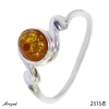 Ring 2616-B with real Amber