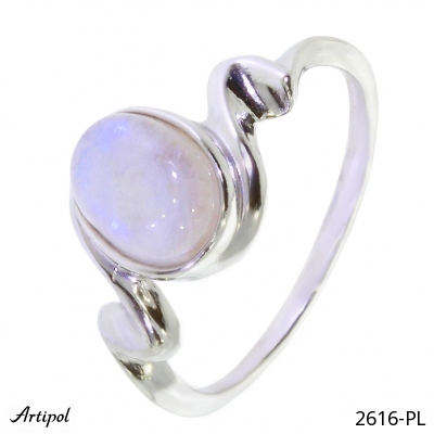Ring 2616-PL with real Rainbow Moonstone