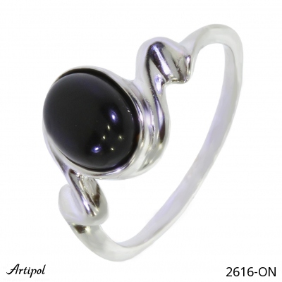 Ring 2616-ON mit echter Schwarzem Onyx