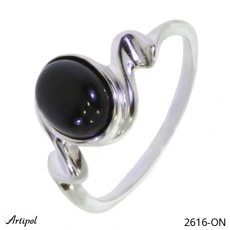 Bague 2616-ON en Onyx noir véritable