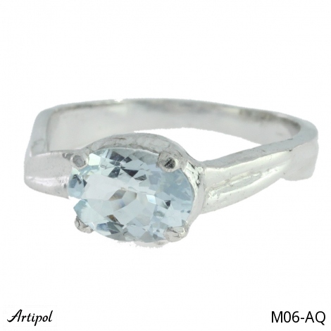 Bague M06-AQ en Aigue-marine véritable