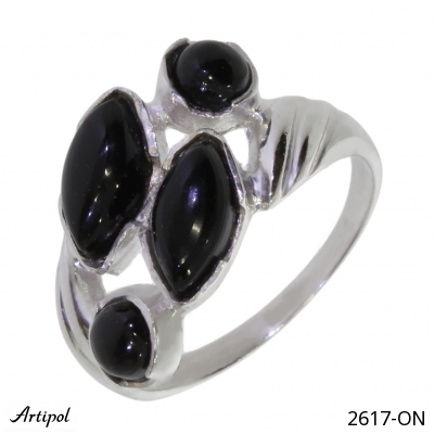 Bague 2617-ON en Onyx noir véritable