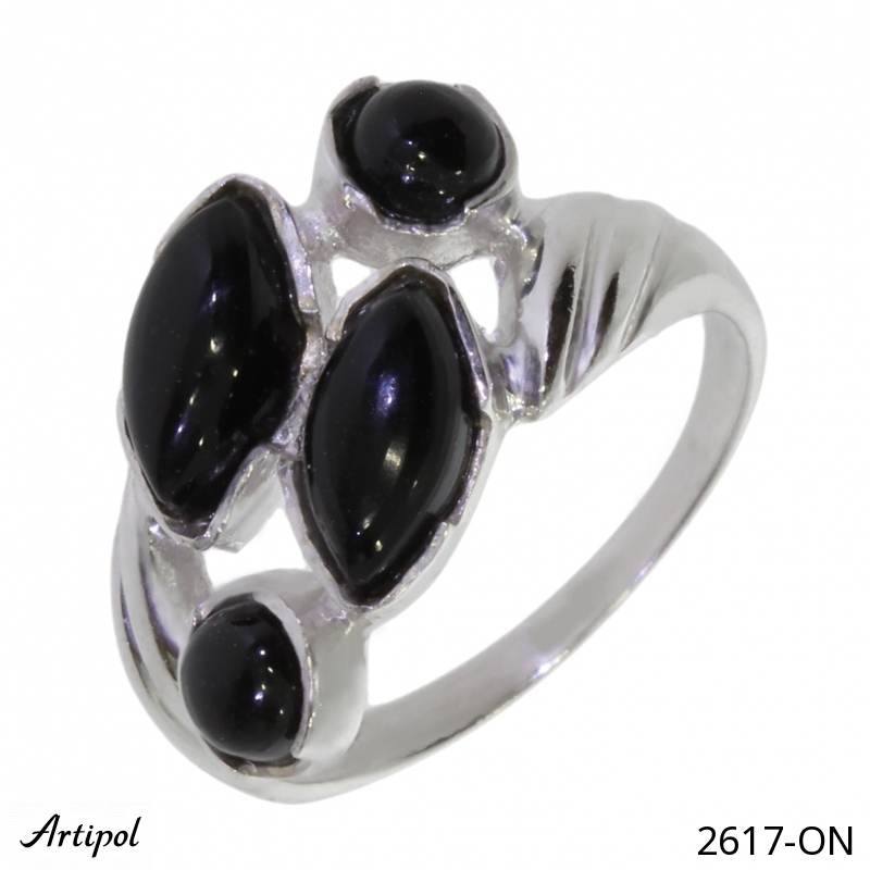 Ring 2617-ON mit echter Schwarzem Onyx