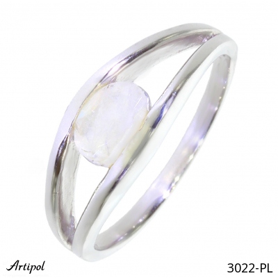 Ring 3022-PL with real Rainbow Moonstone