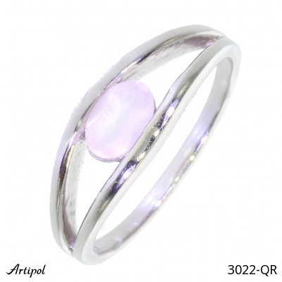 Ring 3022-QR with real Rose Quartz