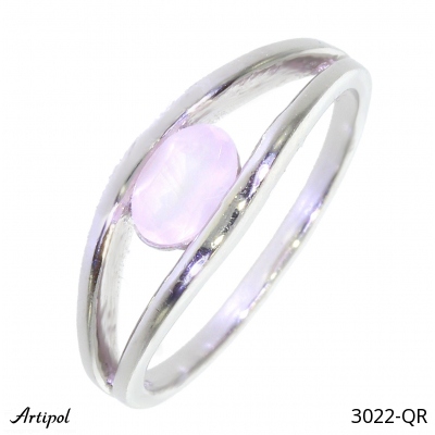 Ring 3022-QR with real Rose quartz