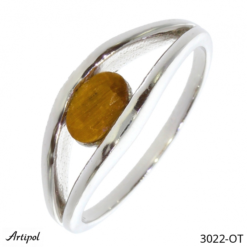 Bague 3022-OT en Oeil de tigre véritable