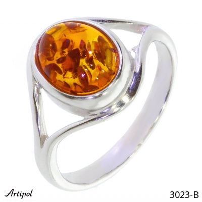 Ring 3023-B with real Amber