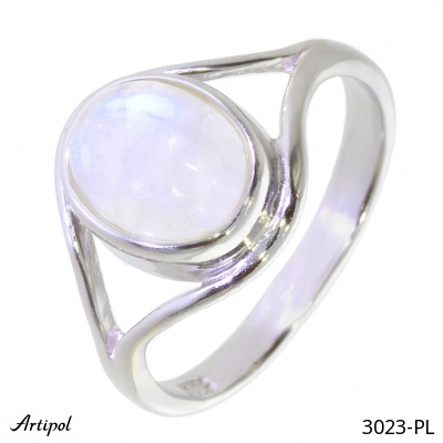 Ring 3023-PL with real Rainbow Moonstone