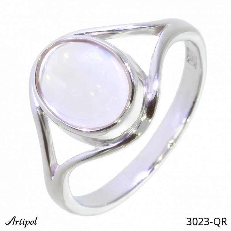 Ring 3023-QR with real Rose quartz