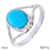 Bague 3023-TQ en Turquoise véritable