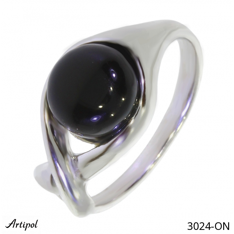 Bague 3024-ON en Onyx noir véritable