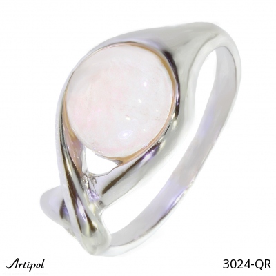 Ring 3024-QR with real Rose quartz