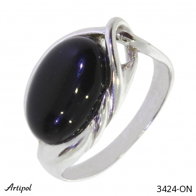 Ring 3424-ON with real Black onyx