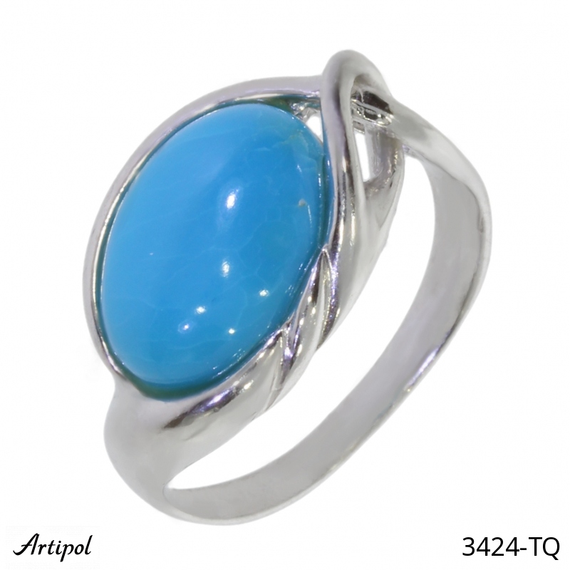 Bague 3424-TQ en Turquoise véritable