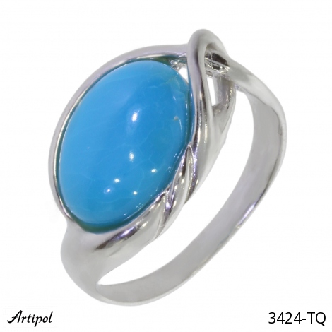 Bague 3424-TQ en Turquoise véritable
