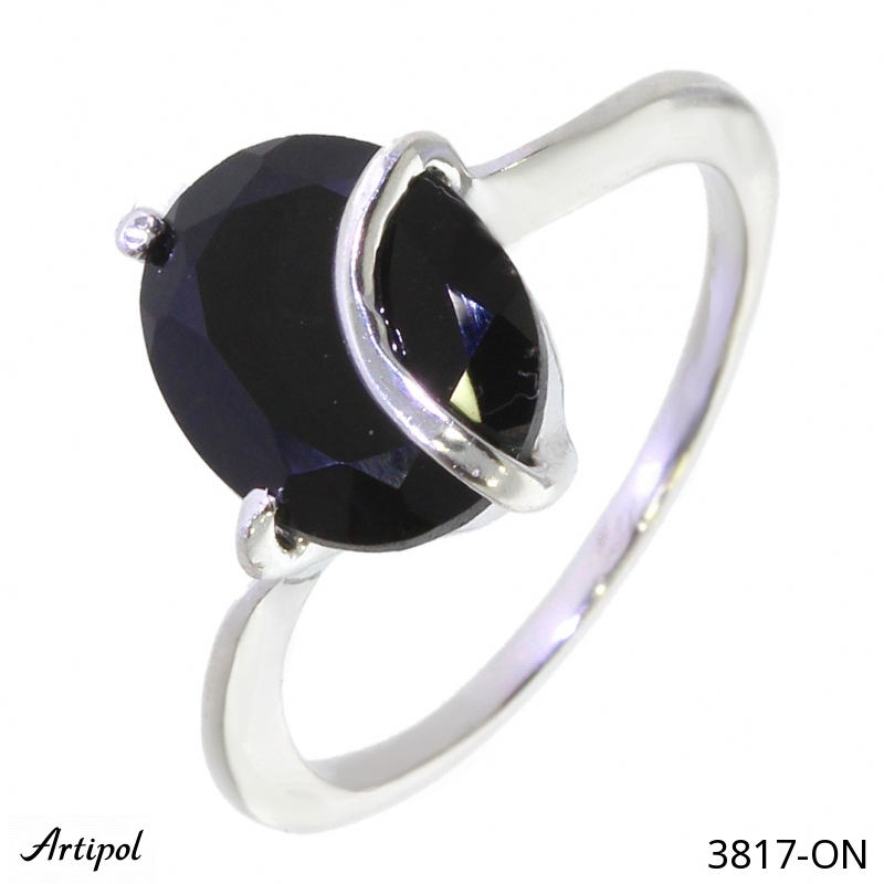 Ring 3817-ON mit echter Schwarzem Onyx