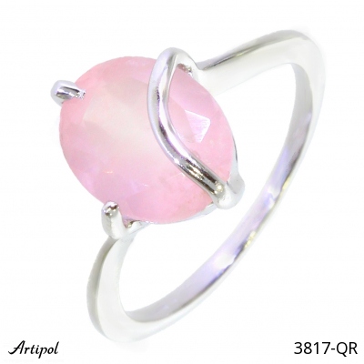 Ring 3817-QR with real Rose quartz