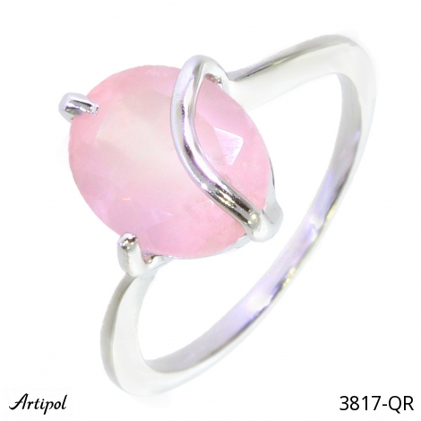 Ring 3817-QR with real Rose Quartz