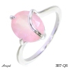 Ring 3817-QR with real Rose quartz