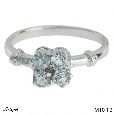 Ring M10-TB with real Blue topaz