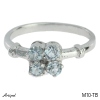 Ring M10-TB mit echter Blauem Topas