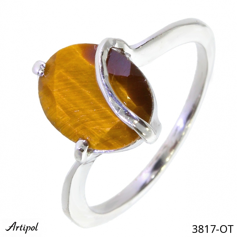 Bague 3817-OT en Oeil de tigre véritable