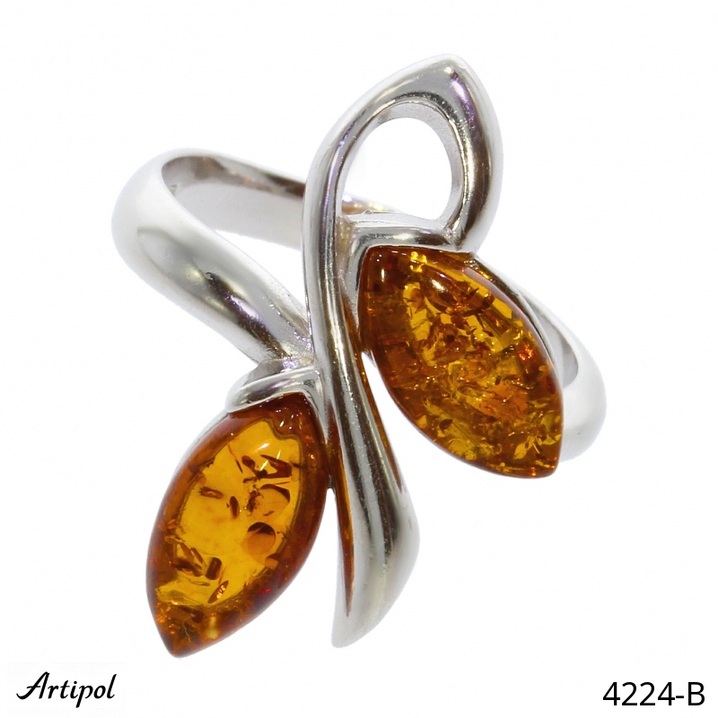 Ring 4224-B with real Amber