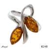 Bague 4224-B en Ambre véritable