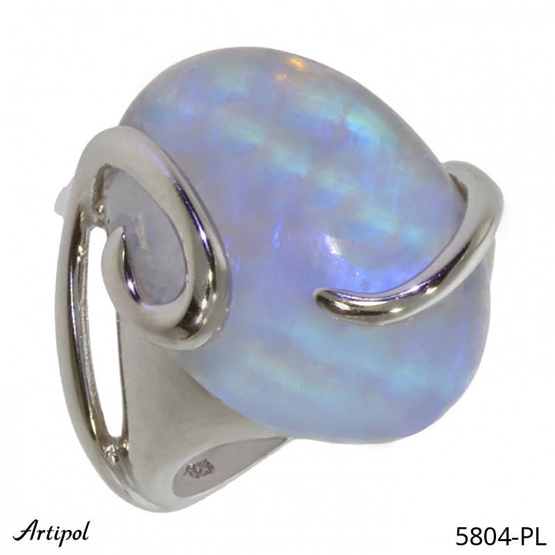 Ring 5804-PL with real Moonstone