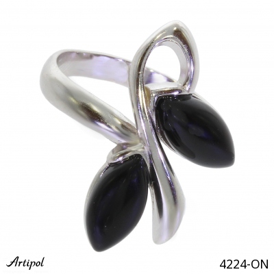 Bague 4224-ON en Onyx noir véritable