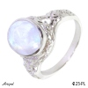 Ring 4225-PL with real Rainbow Moonstone
