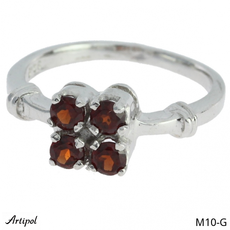 Ring M10-G with real Garnet