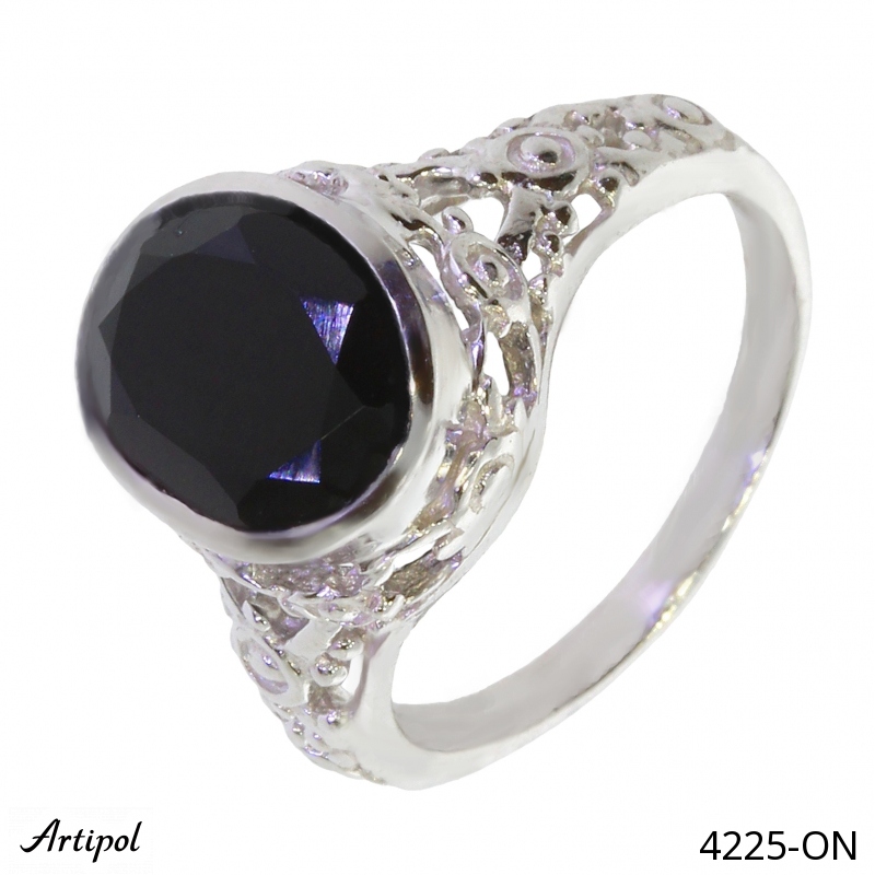 Ring 4225-ON mit echter Schwarzem Onyx