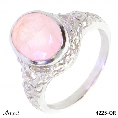 Ring 4225-QR with real Quartz rose