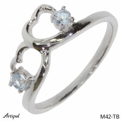 Ring M42-TB with real Blue Topaz