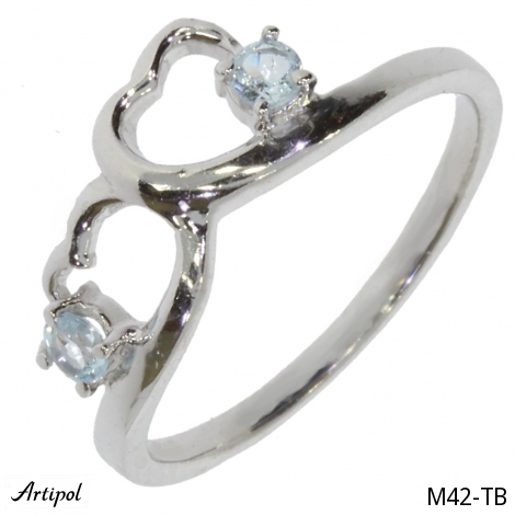Ring M42-TB with real Blue Topaz
