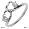 Ring M42-TB with real Blue Topaz