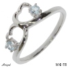 Ring M42-TB with real Blue topaz