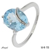 Ring M41-TB with real Blue topaz