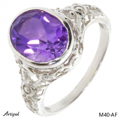 Ring M40-AF with real Amethyst