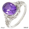 Ring M40-AF with real Amethyst faceted