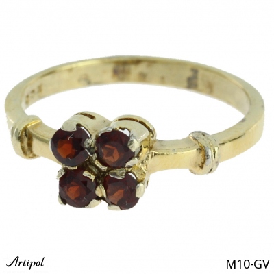 Ring M10-GV with real Garnet