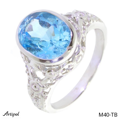 Ring M40-TB with real Blue topaz