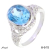 Ring M40-TB with real Blue topaz
