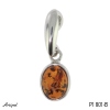 Pendant P1801-B with real Amber