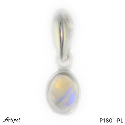 Pendant P1801-PL with real Rainbow Moonstone