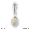 Pendant P1801-PL with real Moonstone