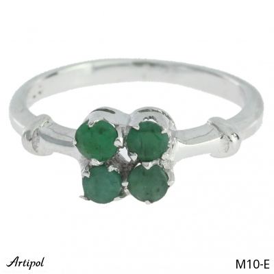 Ring M10-E with real Emerald