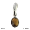 Pendant P1801-OT with real Tiger's eye